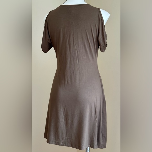 Charming Charlie NWT Olive Green Open Sleeves For Shoulders  Gold beading SZ S - Picture 5 of 12